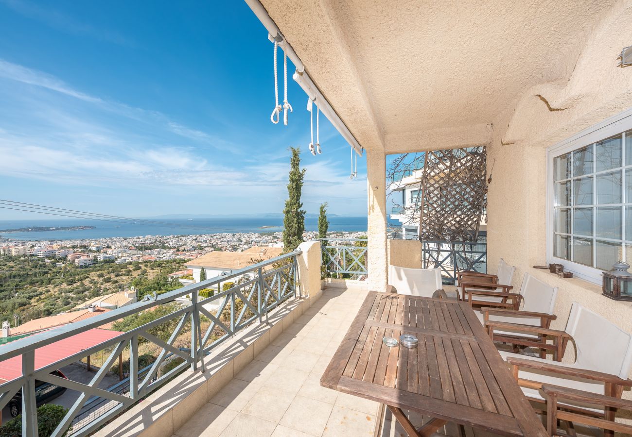 Maison à Voula - Luxury Home with Jacuzzi and Spectacular Sea Views for 8 Guests