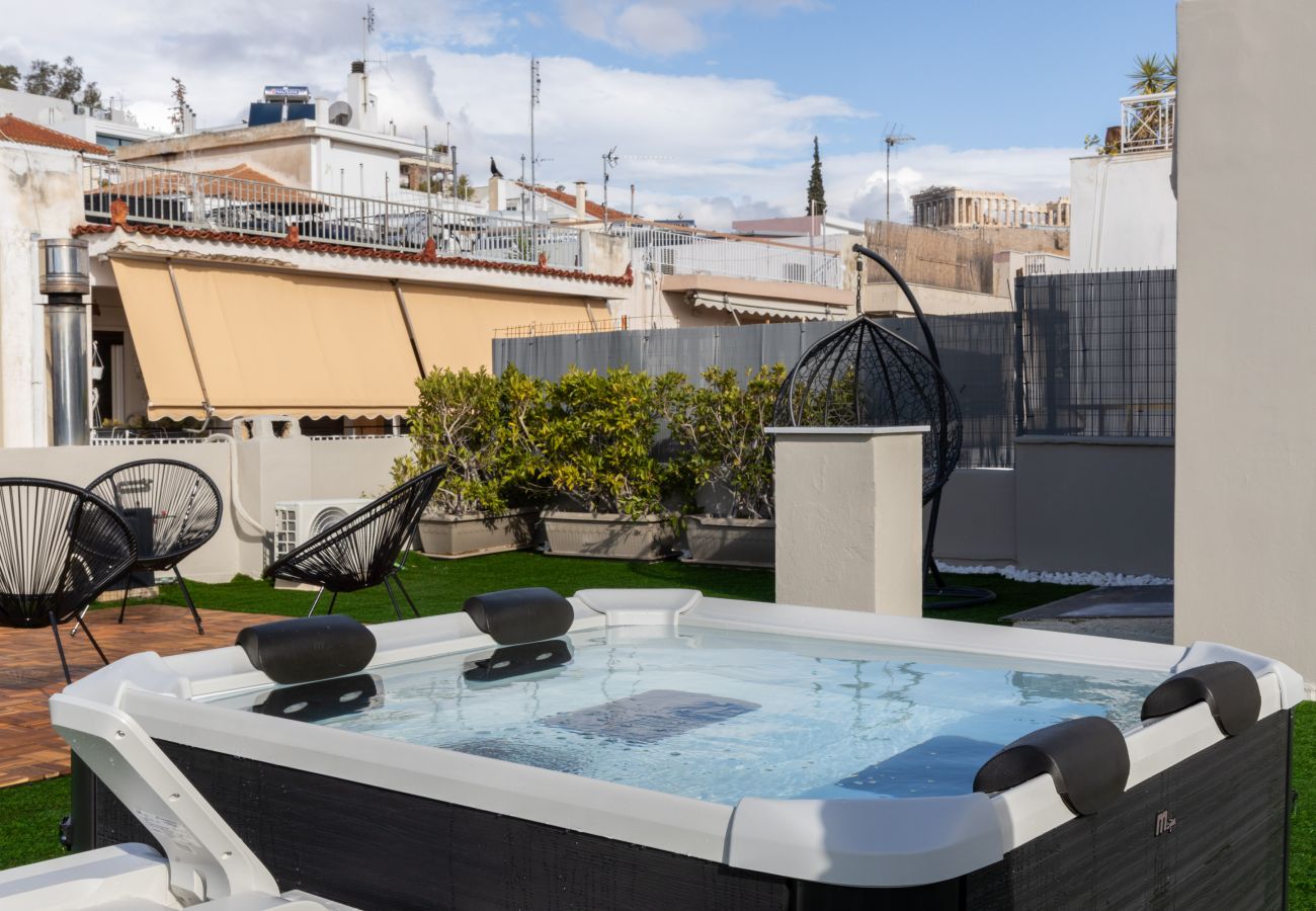 Apartment in Athens - Acropolis View 3-Bdrm with Rooftop Garden & Jacuzzi