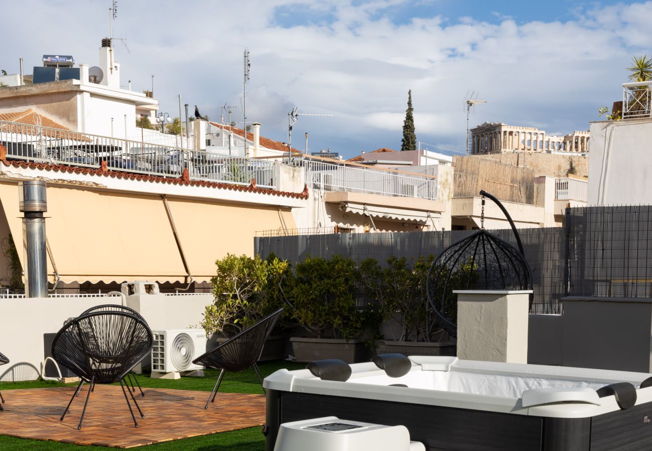 Apartment in Athens - Acropolis View 3-Bdrm with Rooftop Garden & Jacuzzi