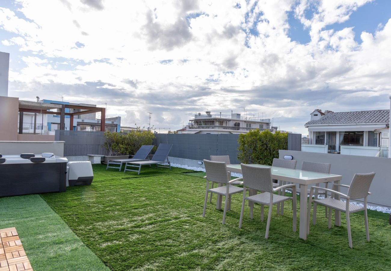 Apartment in Athens - Acropolis View 3-Bdrm with Rooftop Garden & Jacuzzi