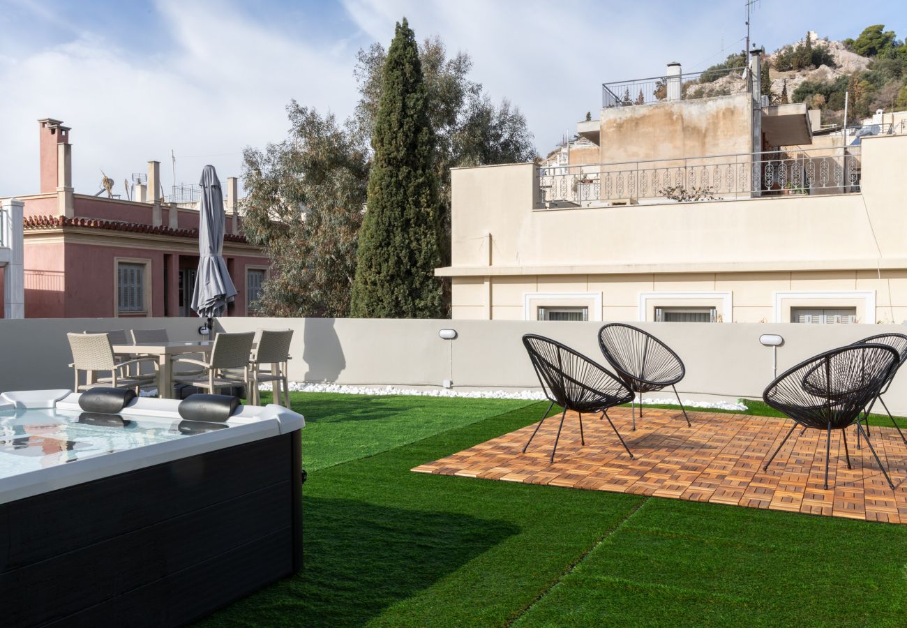 Apartment in Athens - Acropolis View 3-Bdrm with Rooftop Garden & Jacuzzi